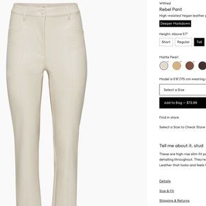 Aritzia Rebel Vegan Leather Pants - Size 8